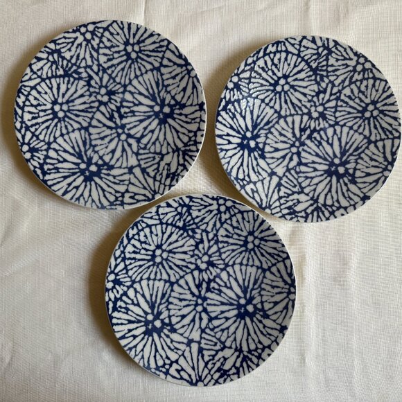 Set of 3 Lenox Market Place Indigo Salad Plates Floral 8 1/4 - Picture 6 of 7